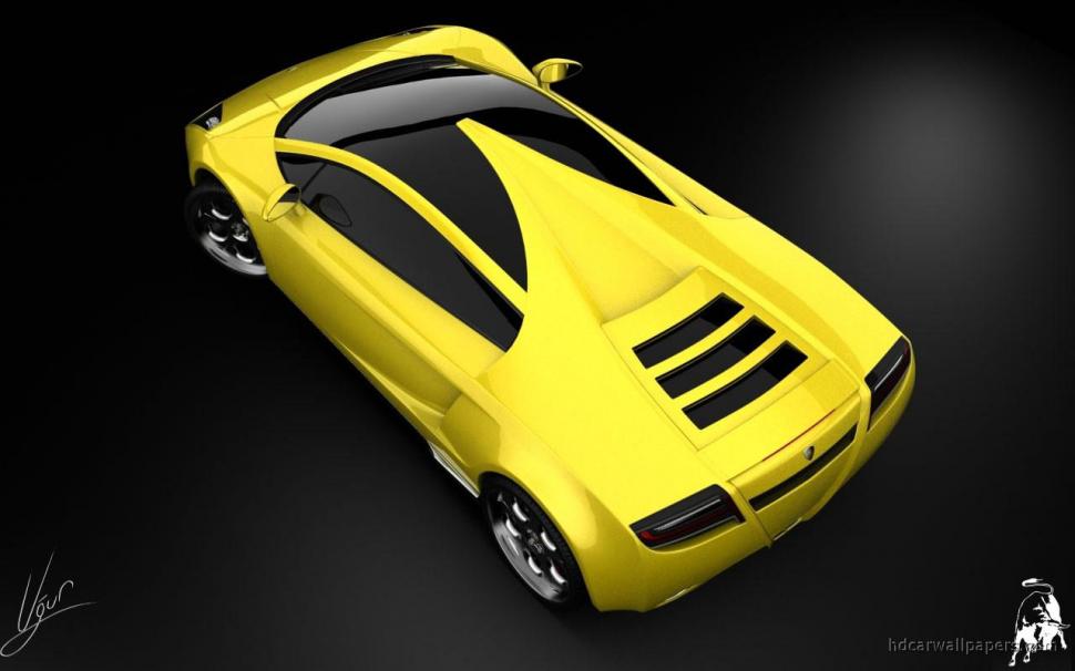 Lamborghini Yellow Concept wallpaper,concept wallpaper,yellow wallpaper,lamborghini wallpaper,cars wallpaper,1280x800 wallpaper