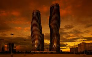 Architecture, Cityscape, City, Skyscraper, Modern, Ontario, Canada, Evening, Sunset wallpaper thumb