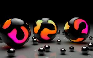 Balls, Colorful, 3D, Marbles wallpaper thumb