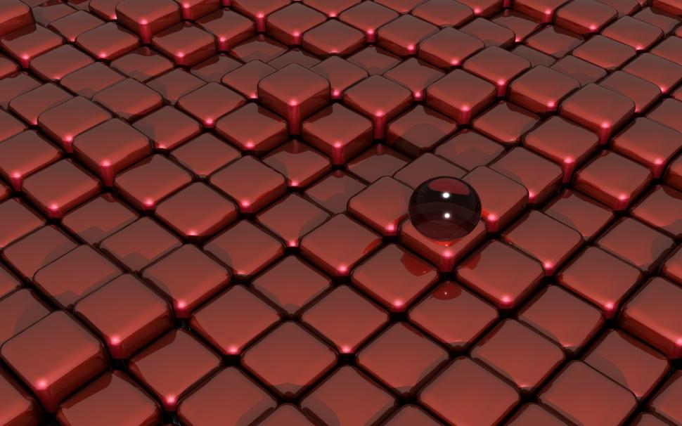 Red Glass on Box Floor wallpaper,cubes HD wallpaper,3d wallpaper HD wallpaper,2560x1600 wallpaper