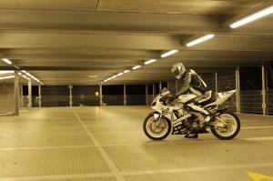 Motorcycle, Yamaha, Motorcyclist, Parking Lot wallpaper thumb