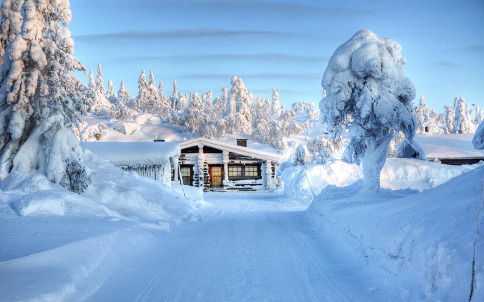 Snow House wallpaper,trees HD wallpaper,winter wallpapers HD wallpaper,mountains HD wallpaper,2560x1600 wallpaper