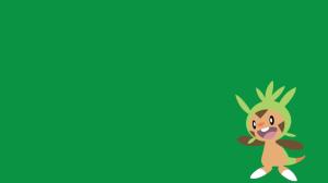 Chespin, Anime, Green Background wallpaper thumb