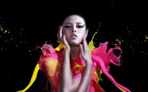 Art pictures, paint, girl, fashion wallpaper thumb