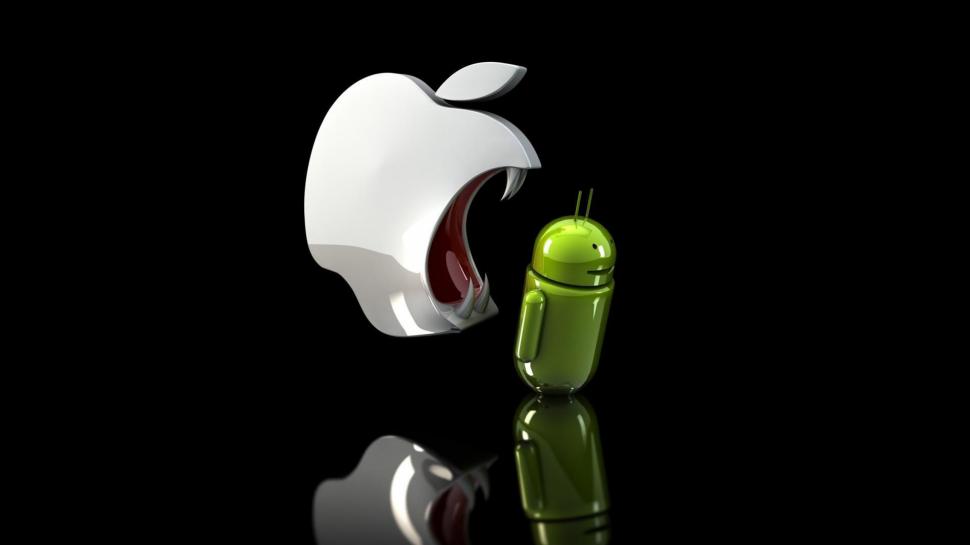 Apple eating Android wallpaper,computers HD wallpaper,1920x1080 HD wallpaper,apple HD wallpaper,macintosh HD wallpaper,android HD wallpaper,1920x1080 wallpaper
