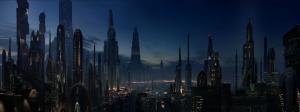 Star Wars Coruscant City Night wallpaper thumb