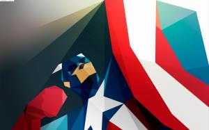 Captain America Abstract HD wallpaper thumb
