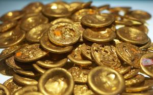Old Chinese Gold Coins wallpaper thumb
