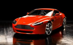 Aston Martin V8 red sport car wallpaper thumb
