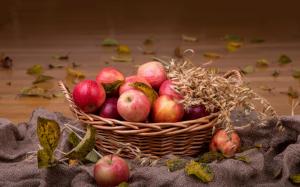 Basket of apples wallpaper thumb