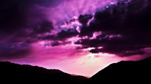 Sunset Of Purple Clouds wallpaper thumb