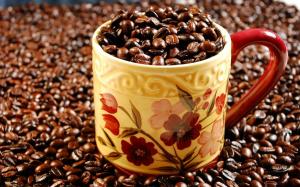 A Cup, Full Of Coffee Beans wallpaper thumb