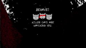 Killer Cats, Dark Background, Font wallpaper thumb