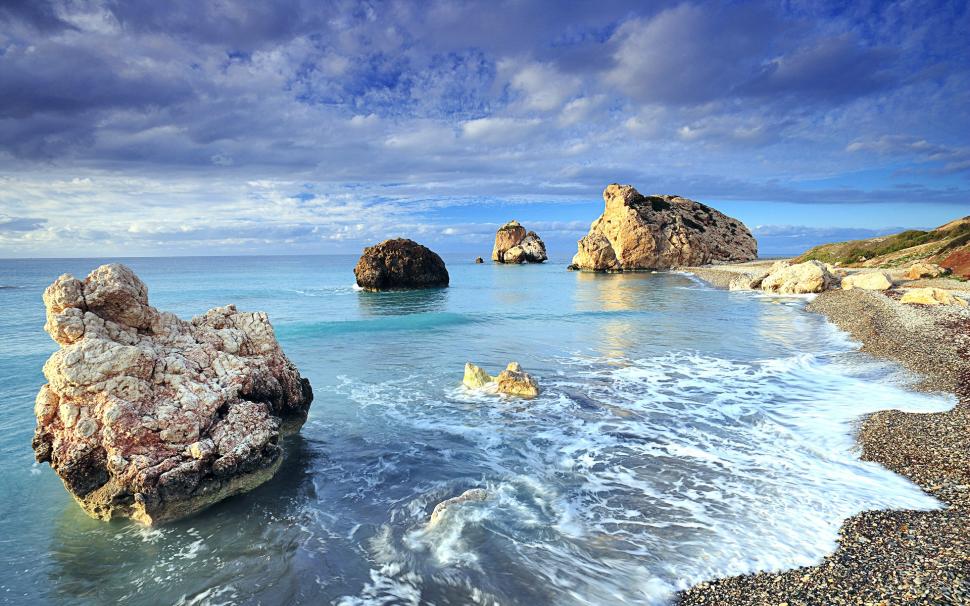 Rock Sea Shores Cyprus wallpaper,cyprus HD wallpaper,shores HD wallpaper,rock HD wallpaper,1920x1200 wallpaper