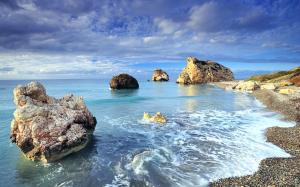 Rock Sea Shores Cyprus wallpaper thumb