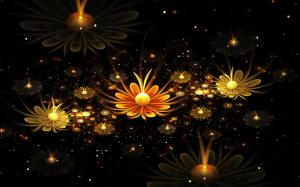 Glowing flowers wallpaper thumb