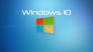 Windows 10 system, blue background wallpaper thumb