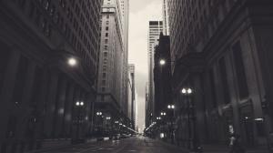 Chicago City Monochrome HD wallpaper thumb