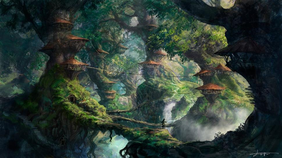 Fantasy Art, Wizard, Forest, Digital Art wallpaper,fantasy art HD wallpaper,wizard HD wallpaper,forest HD wallpaper,digital art HD wallpaper,1920x1080 wallpaper