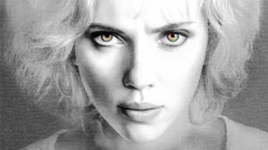 Scarlett Johansson Blonde Face Lucy Colorsplash HD wallpaper thumb