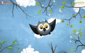 May Owl Flight wallpaper thumb