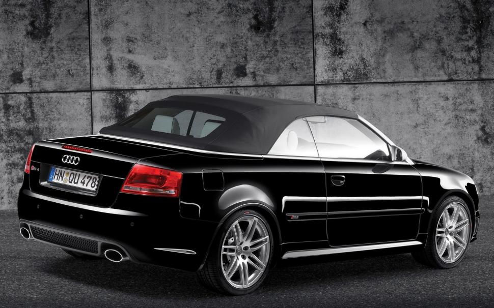 Audi RS 4 Cabriolet Black Rear And Side 2008 wallpaper,audi cabrio HD wallpaper,audi a4 HD wallpaper,1920x1200 wallpaper