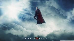 Man of Steel Superman Henry Cavill Sunlight Clouds HD wallpaper thumb