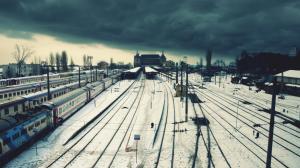 Gloomy Central Train Station In Winter wallpaper thumb