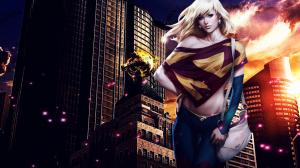 Supergirl, DC Comics, city, night wallpaper thumb