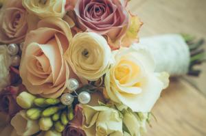 bridal bouquet, rose, design, composition wallpaper thumb