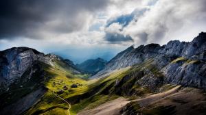Nature, Landscape, Clouds, Hill, Mountain, Path, Valley wallpaper thumb