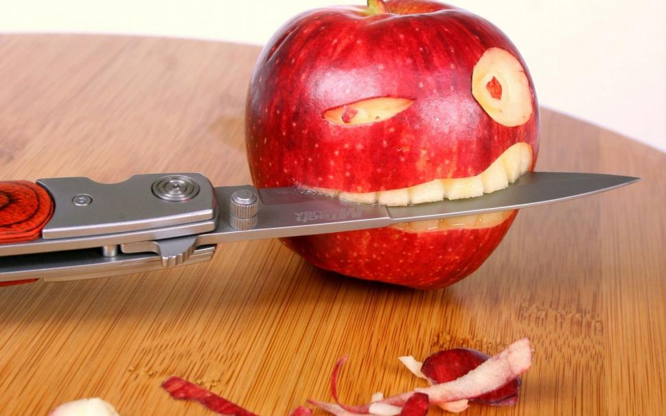 Funny Apple Knife wallpaper,funny HD wallpaper,apple HD wallpaper,knife HD wallpaper,2560x1600 wallpaper