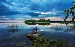 Summer Lake Reflection HD 1080p wallpaper thumb