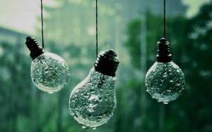 Wet light bulbs wallpaper thumb