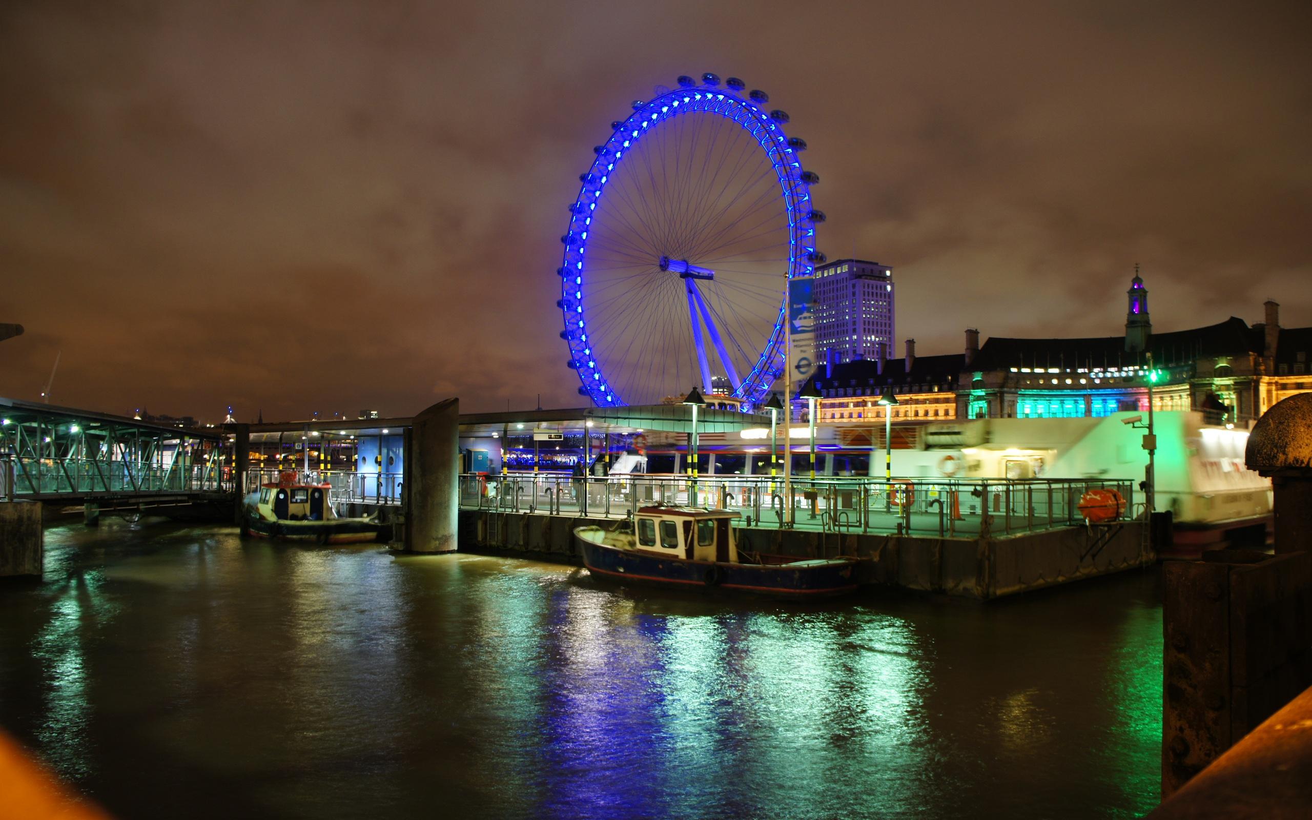 Night View Of The London Eye wallpaper | nature and landscape | Wallpaper  Better