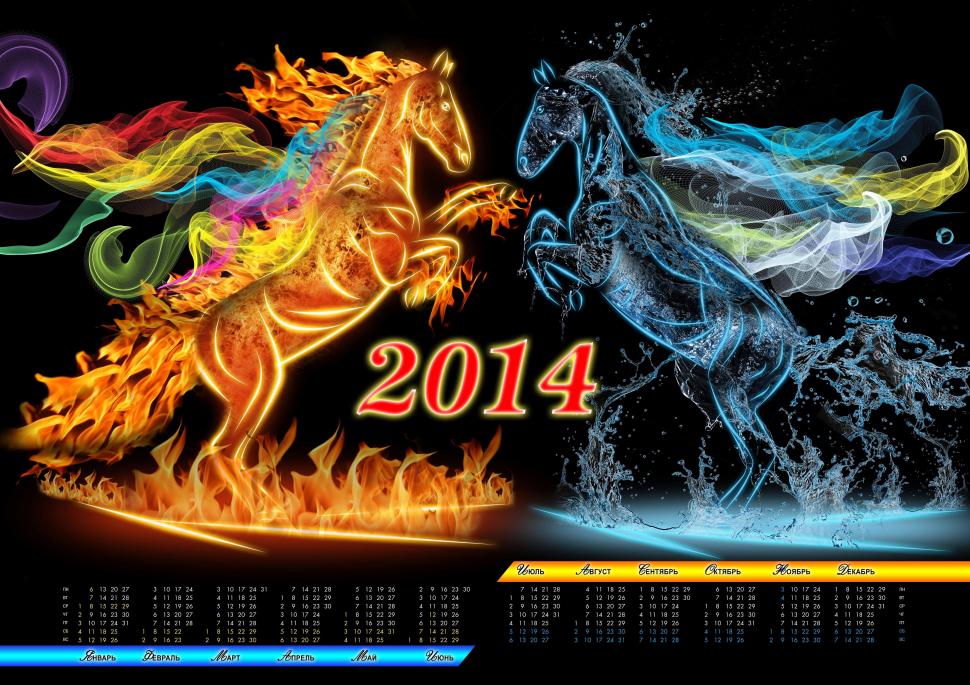 2014 New Year Horse Calendar wallpaper,horse HD wallpaper,new year HD wallpaper,2014 HD wallpaper,calendar HD wallpaper,7016x4961 wallpaper