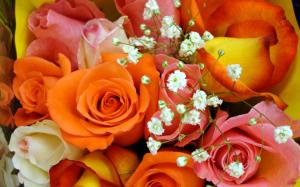 Colorful Rose Bouquet wallpaper thumb