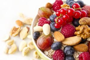 muesli, nuts, berries, breakfast wallpaper thumb