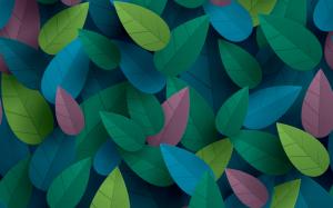 Colorful leaves, art design wallpaper thumb