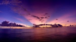 Pacific Ocean, evening, sunset, sky, clouds wallpaper thumb
