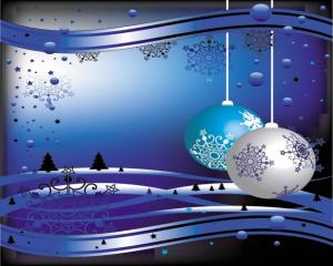 christmas toys, balls, snowflakes, christmas trees, lines wallpaper thumb