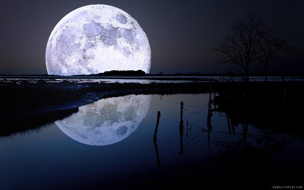 Full Moon Night Wallpaper | Nature And Landscape | Wallpaper Better