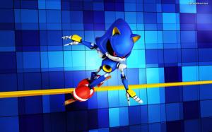 Sonic Sonic the Hedgehog Metal Sonic Blue Sega HD wallpaper thumb