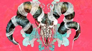 Drawing Skull Horns Pink HD wallpaper thumb