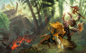 World of Warcraft WOW Warcraft Fight HD wallpaper thumb