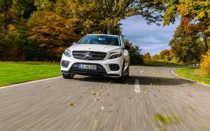 Mercedes-Benz AMG GLE-Class W166 white car front view wallpaper thumb
