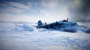 Airplane Plane Snow Crash Accident Winter HD wallpaper thumb