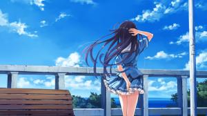 blue sky, anime, anime girl, summer wallpaper thumb