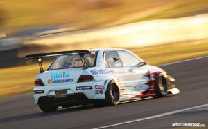Mitsubishi Evolution Evo Track Race Track HD wallpaper thumb