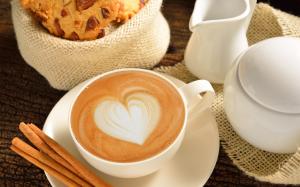 Coffee, love, heart, cup, food, breakfast wallpaper thumb